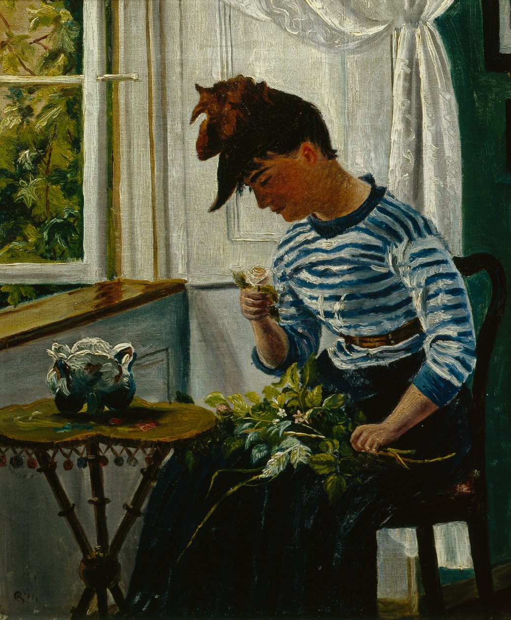 Dziewczyna z kwiatami autorstwa Christian Krohg