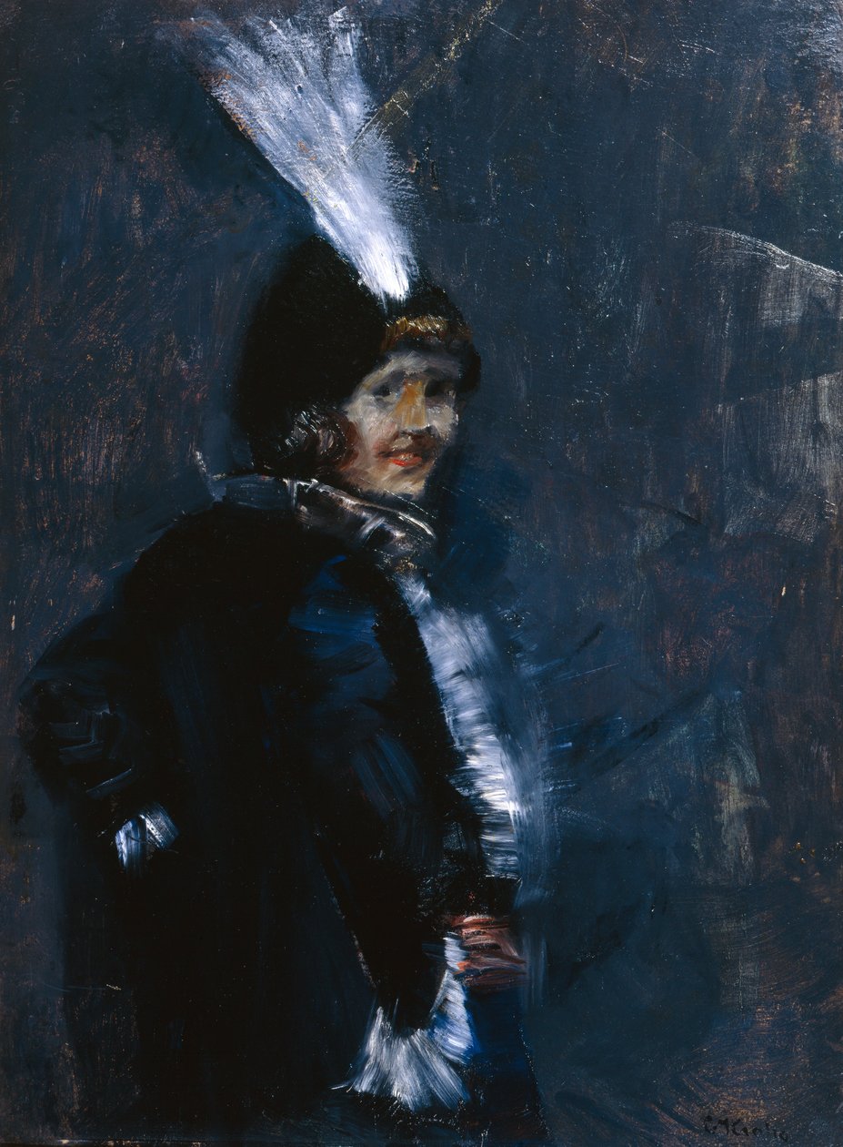 Hyvästi sitten (öljy kankaalle) kiillotus autorstwa Christian Krohg
