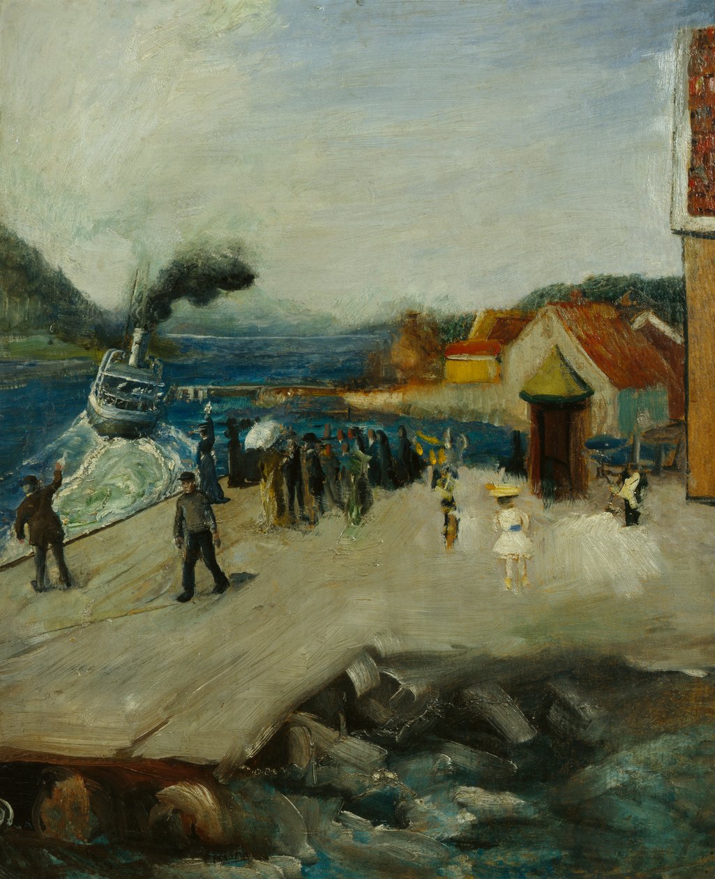 Nabrzeże Lehmanna w Drøbaku autorstwa Christian Krohg
