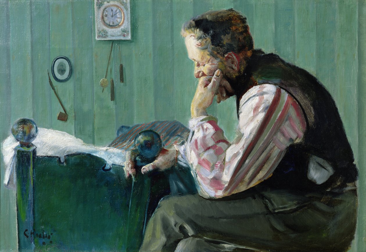 Portret, Terje Vigen (olej na płótnie) autorstwa Christian Krohg