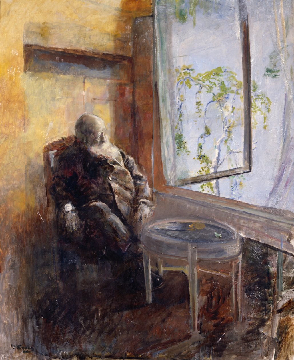 Autoportret przy oknie autorstwa Christian Krohg