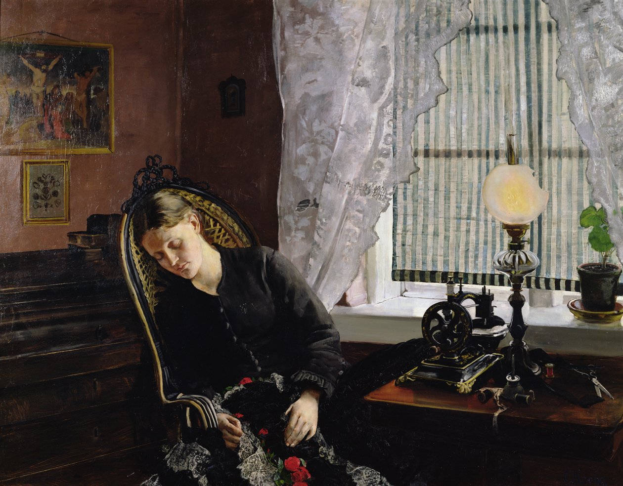 Krawcowa autorstwa Christian Krohg