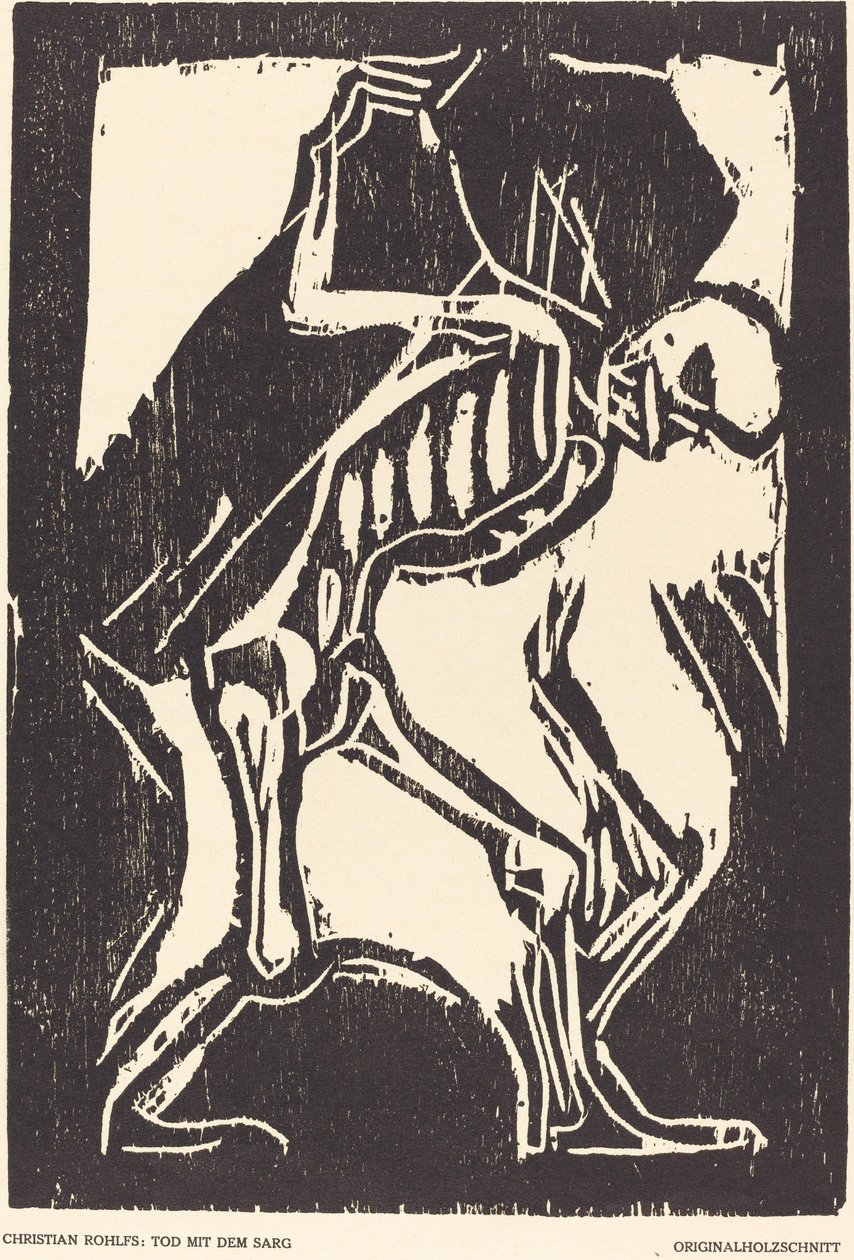 Śmierć z trumną, ok. godz. 1917. autorstwa Christian Rohlfs