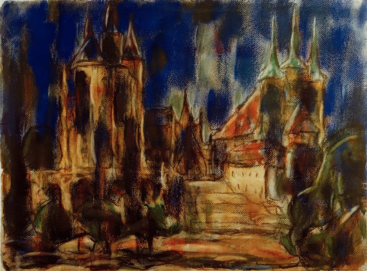 Erfurt (Katedra i Severikirche) autorstwa Christian Rohlfs