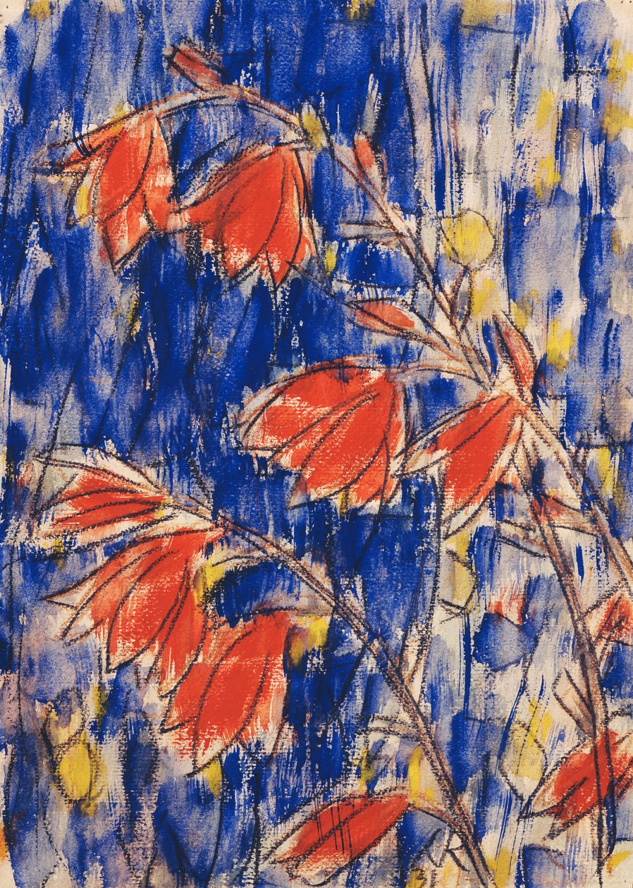 Czerwone kwiaty; Rote Blumen autorstwa Christian Rohlfs