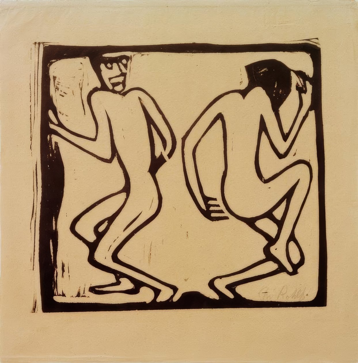 Dwóch tancerzy autorstwa Christian Rohlfs
