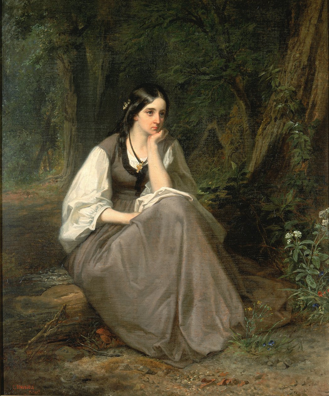 Ewangelina, 1861. autorstwa Christian Schussele