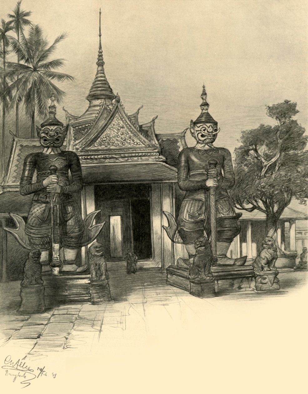 Bangkok, Syjam, 1898. autorstwa Christian Wilhelm Allers