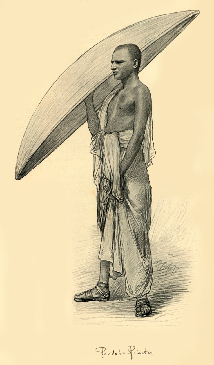 Buddysta, Cejlon, 1898. autorstwa Christian Wilhelm Allers