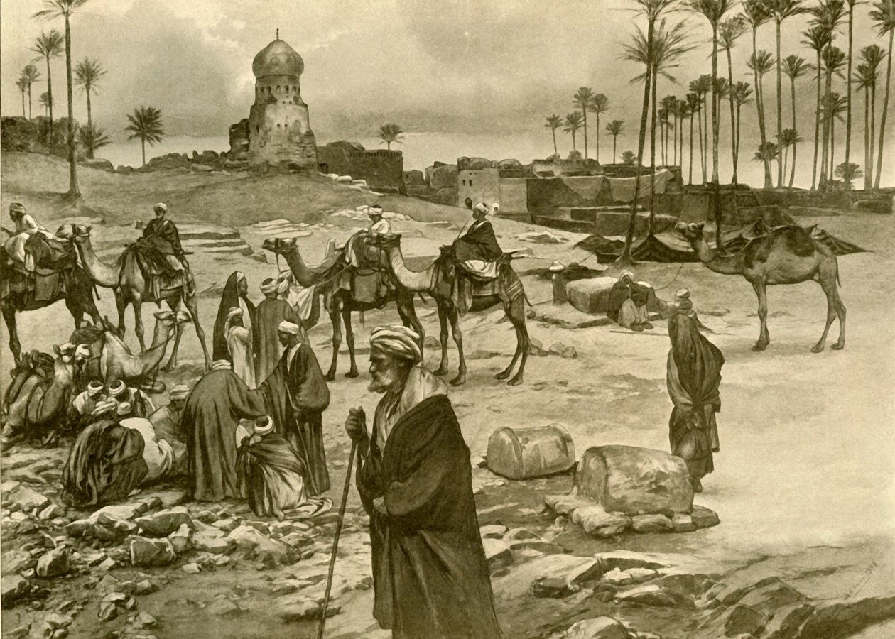 Karawana w Mit-Rahine, 1898. autorstwa Christian Wilhelm Allers