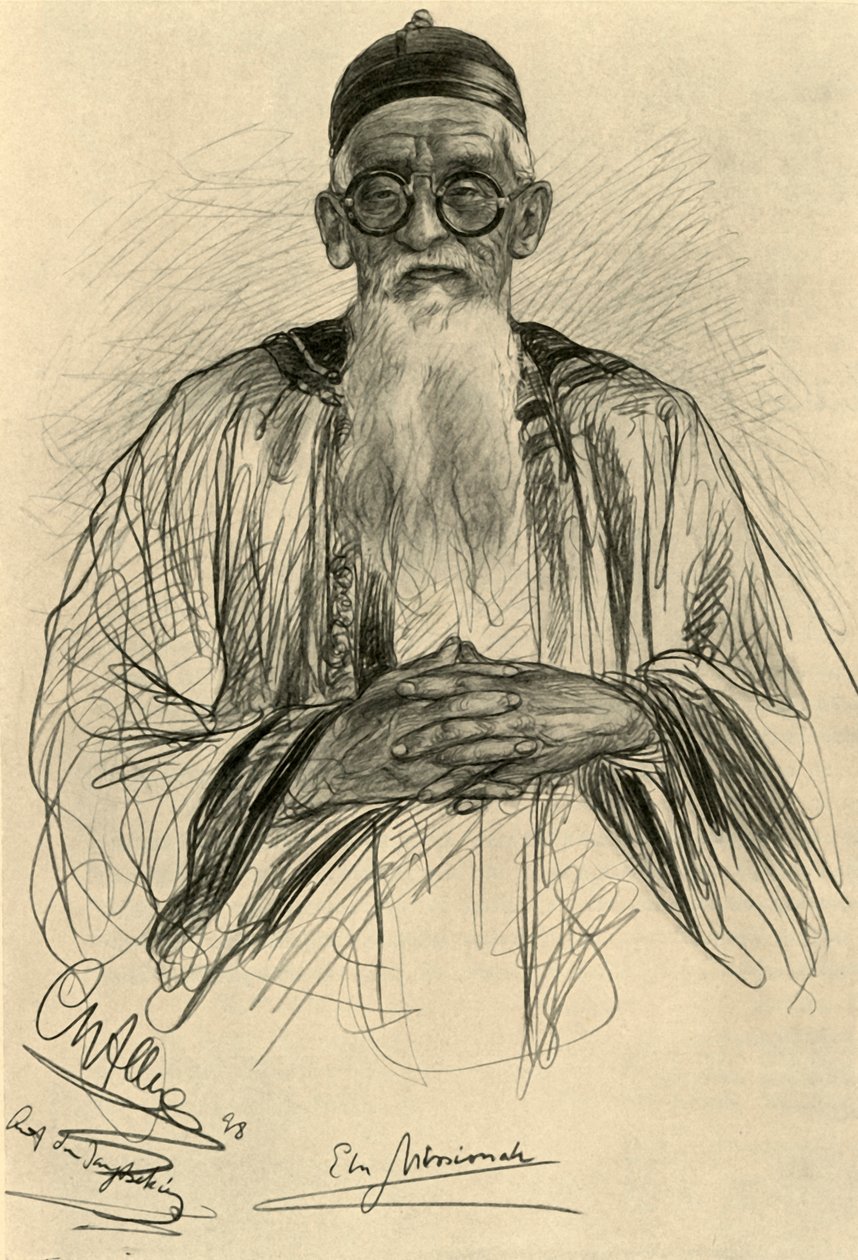 Chińczyk w okularach, 1898. autorstwa Christian Wilhelm Allers