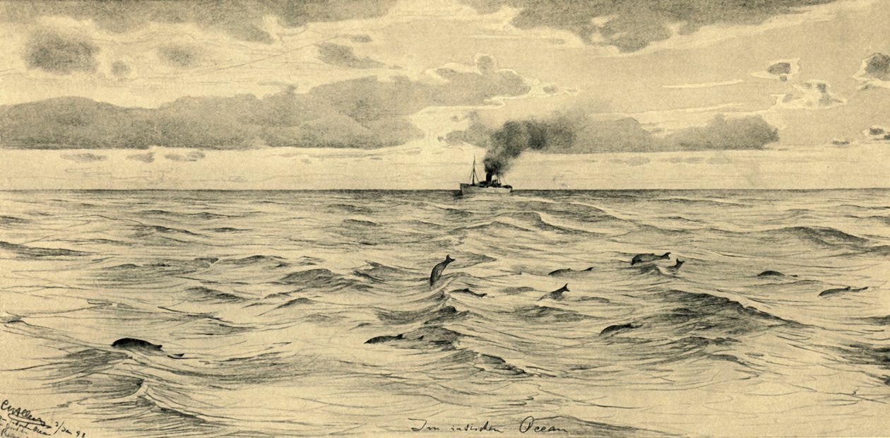 Parowiec na Oceanie Indyjskim, 1898. autorstwa Christian Wilhelm Allers