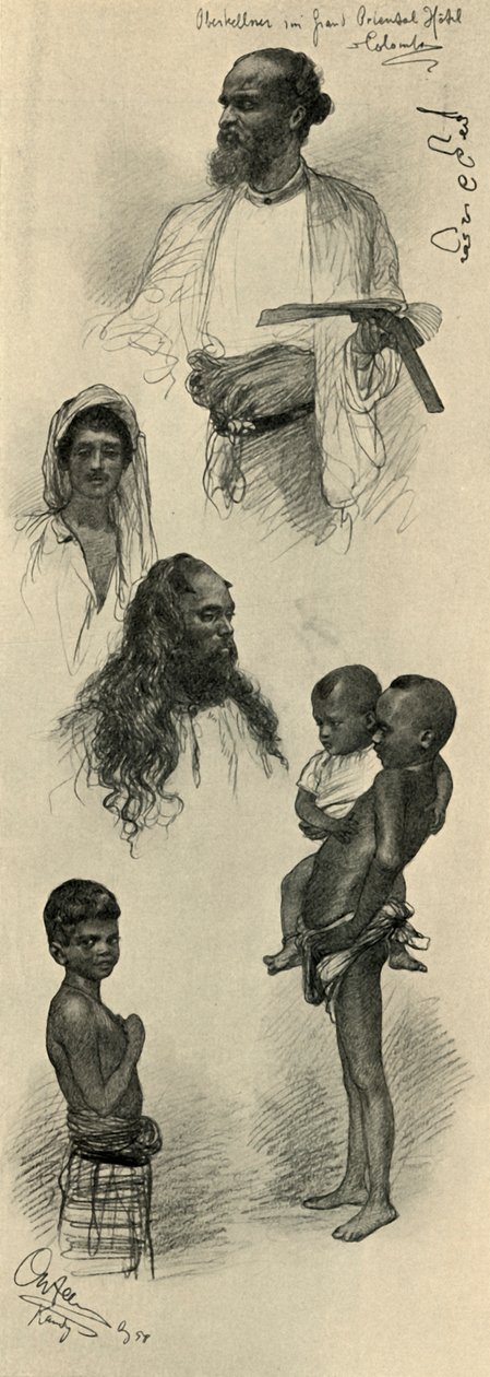 Studia ludzi, Cejlon, 1898. autorstwa Christian Wilhelm Allers