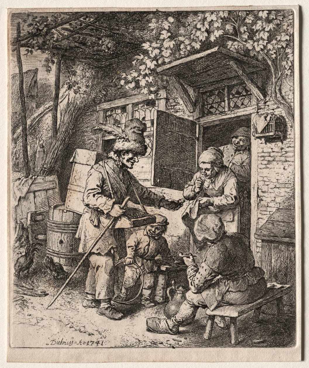 Peddlar, 1741. autorstwa Christian Wilhelm Ernst Dietrich