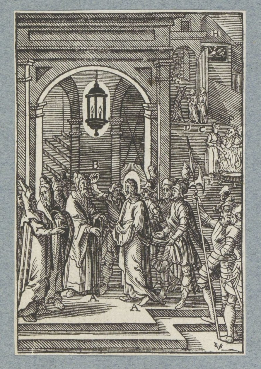 Chrystus dla Annasza autorstwa Christoffel van Sichem (II)