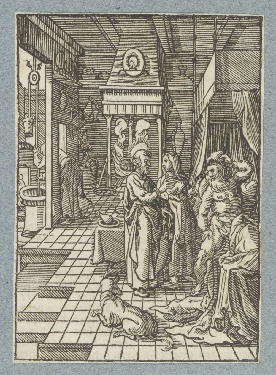 Piotr błaga Eneasza autorstwa Christoffel van Sichem (II)