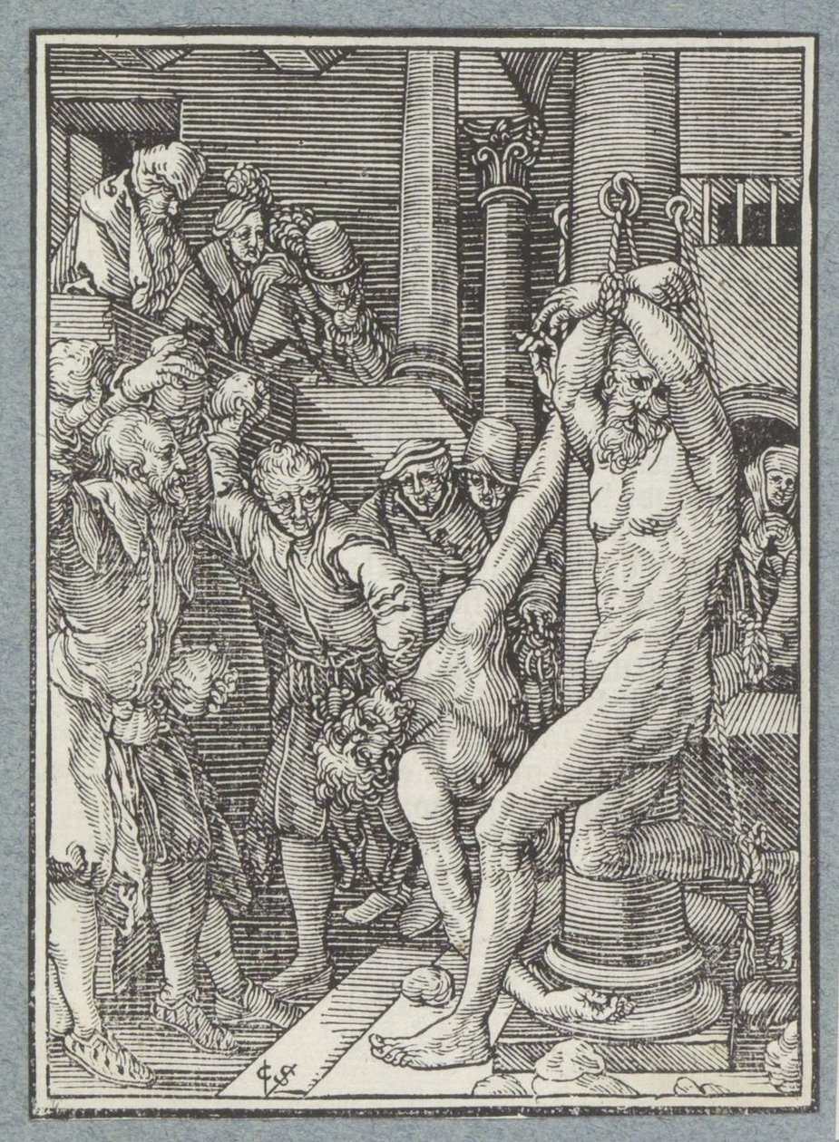 Ukamienowanie Starszych autorstwa Christoffel van Sichem (II)