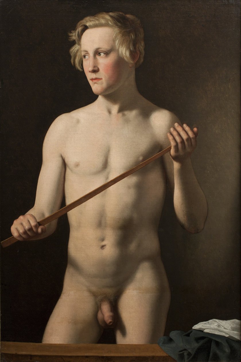 Stojący męski model Carl Frørup autorstwa Christoffer Wilhelm Eckersberg