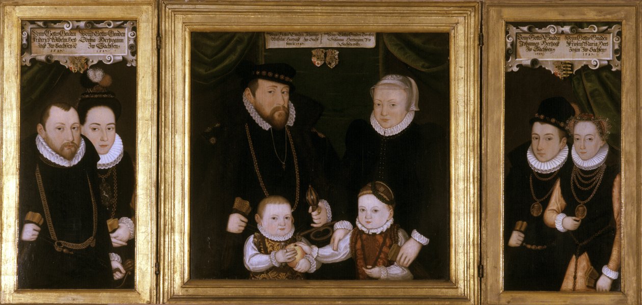 Tryptyk Johanna Wilhelma von Sachsen, 1587 autorstwa Christoph Leutolph
