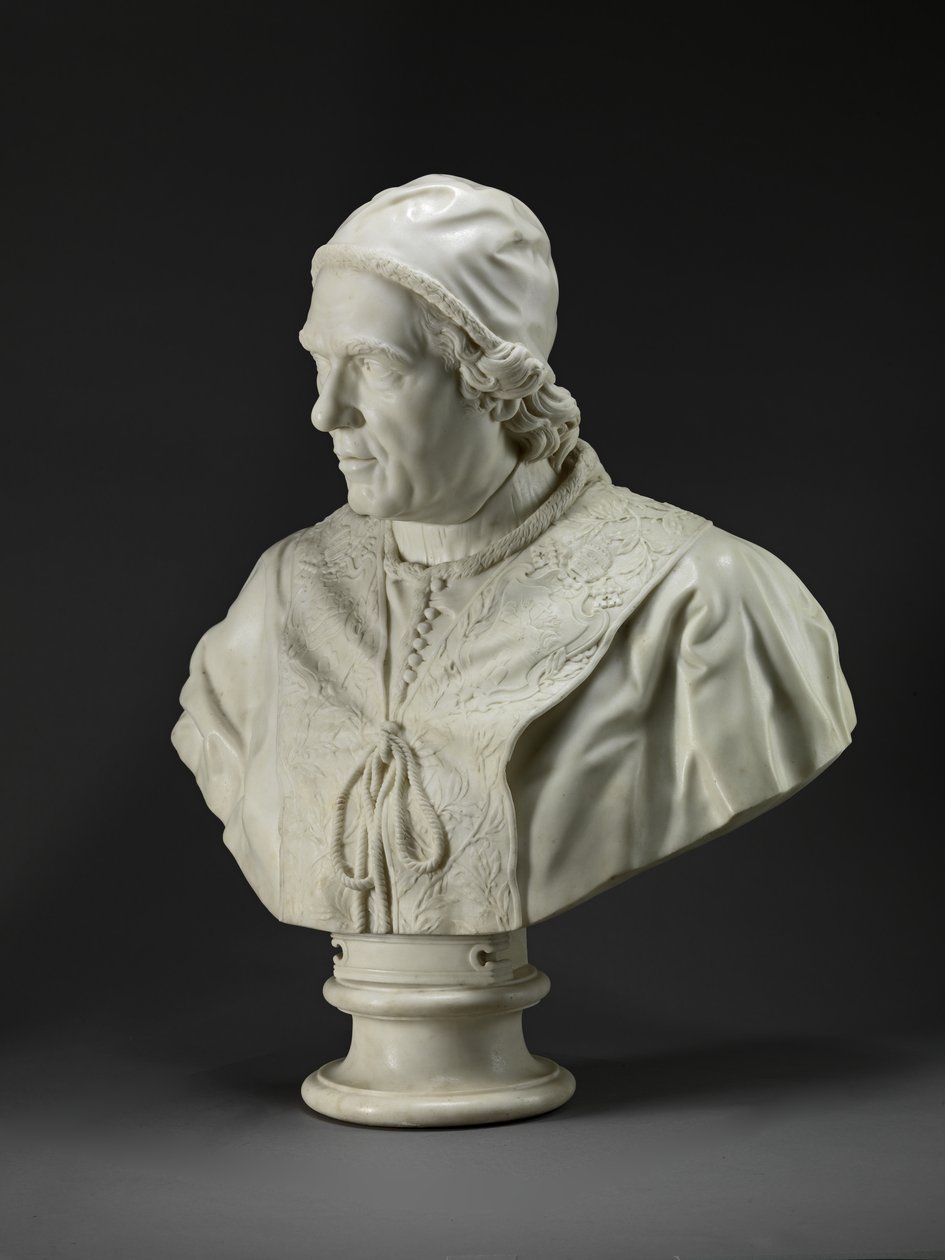 Papież Klemens XIV (1705-74) c.1772-76 (marmur) autorstwa Christopher (attr.to) Hewetson