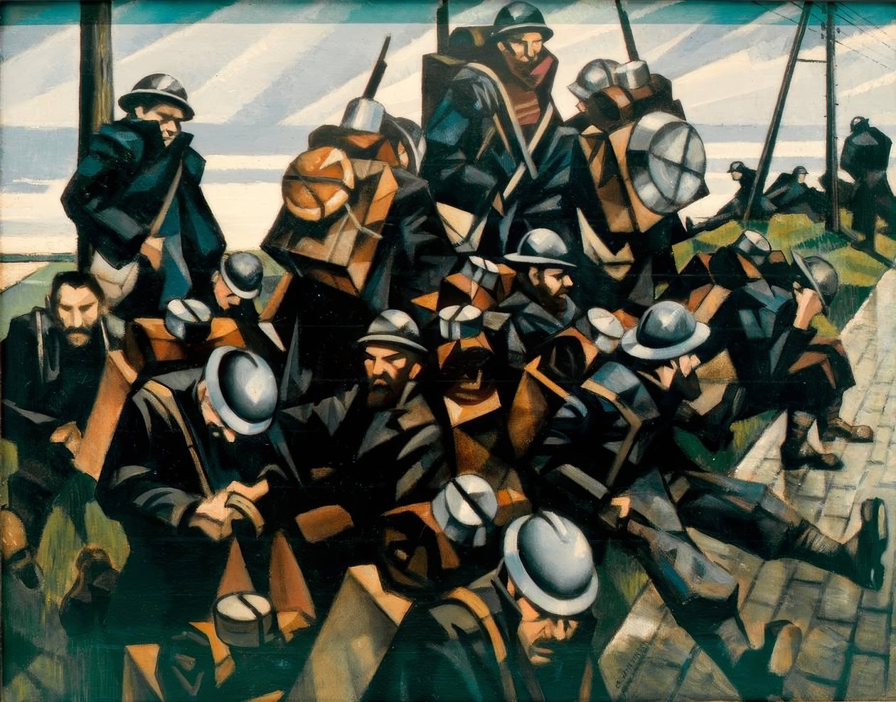 Oddziały odpoczywające autorstwa Christopher Richard Wynne Nevinson