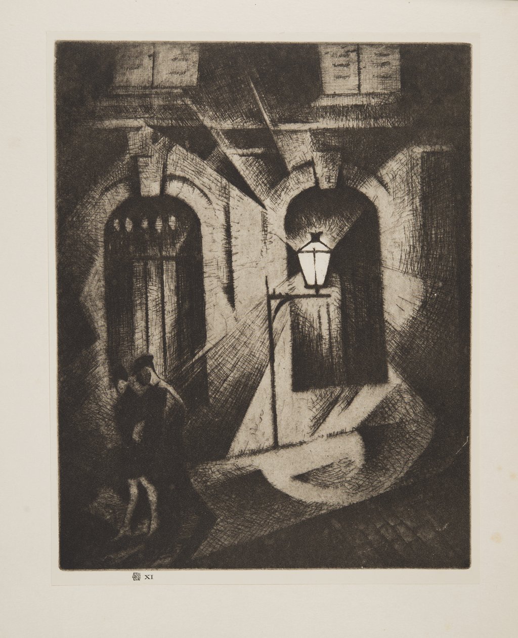 Złowieszcza paryska noc, wyd. 1929 (akwaforta) autorstwa Christopher Richard Wynne Nevinson
