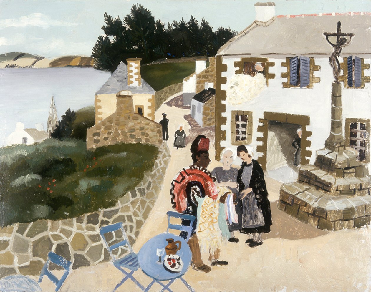 „Sprzedawca dywanów, Treboul”, 1930 autorstwa Christopher Wood