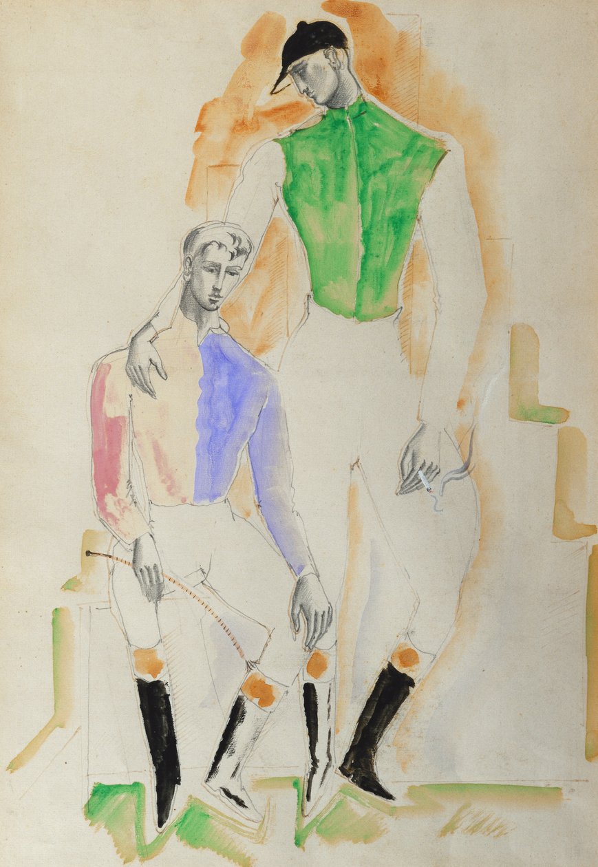Dwóch dżokejów autorstwa Christopher Wood
