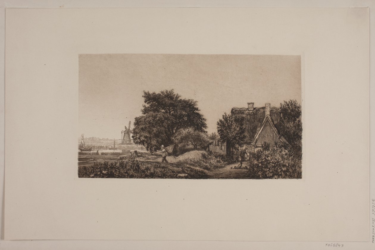 Krajobraz z młynem autorstwa Cilius Johannes Konrad Andersen
