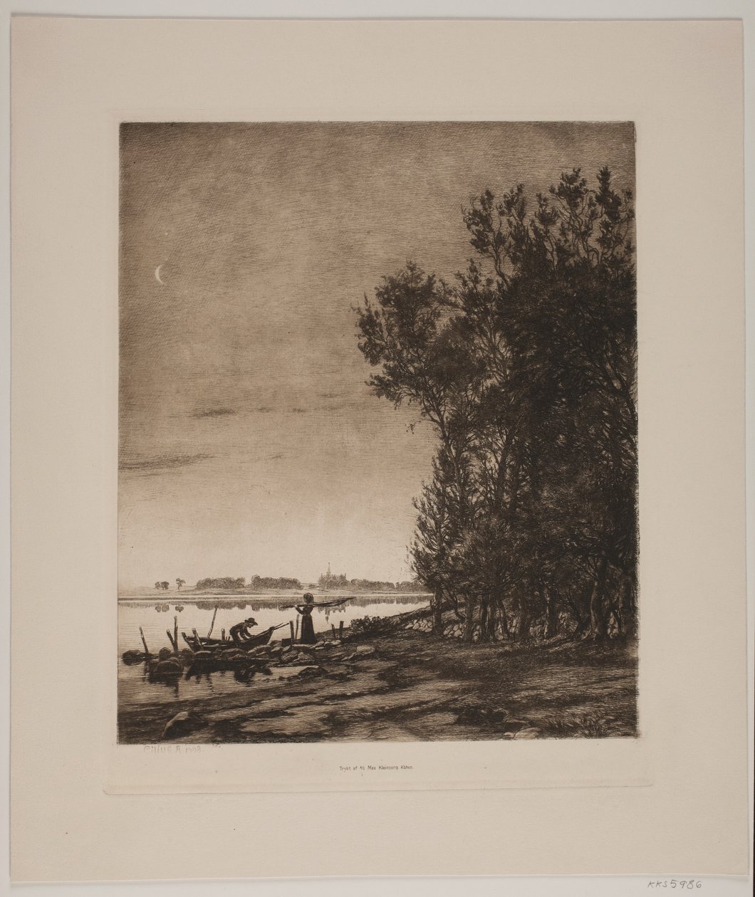 Drzewa nad jeziorem autorstwa Cilius Johannes Konrad Andersen