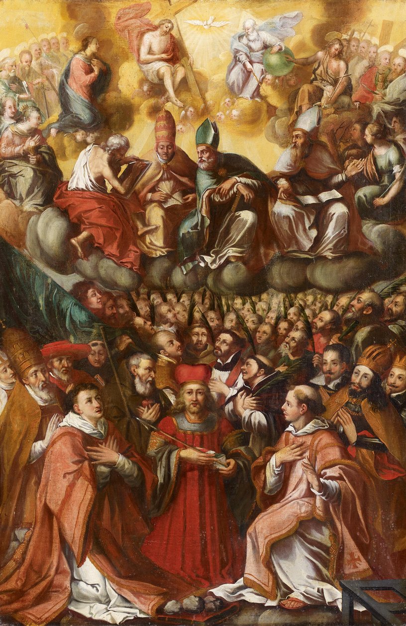 Ołtarz Wszystkich Świętych z Trójcą Świętą autorstwa Circle of Christoph Thomas Scheffler