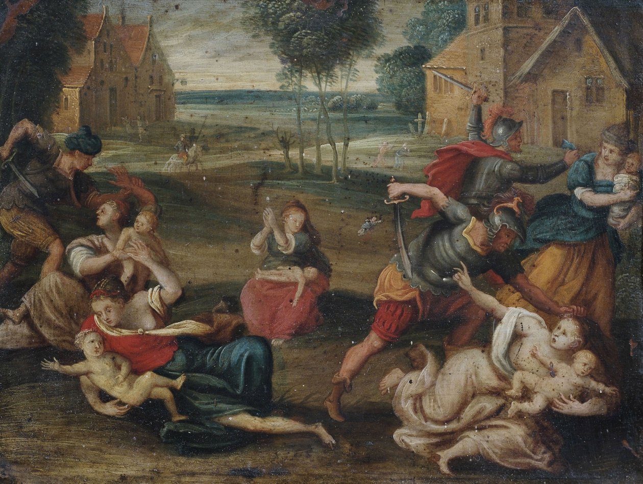 Morderstwo dziecka z Betlejem. autorstwa Circle of Frans Francken the Younger