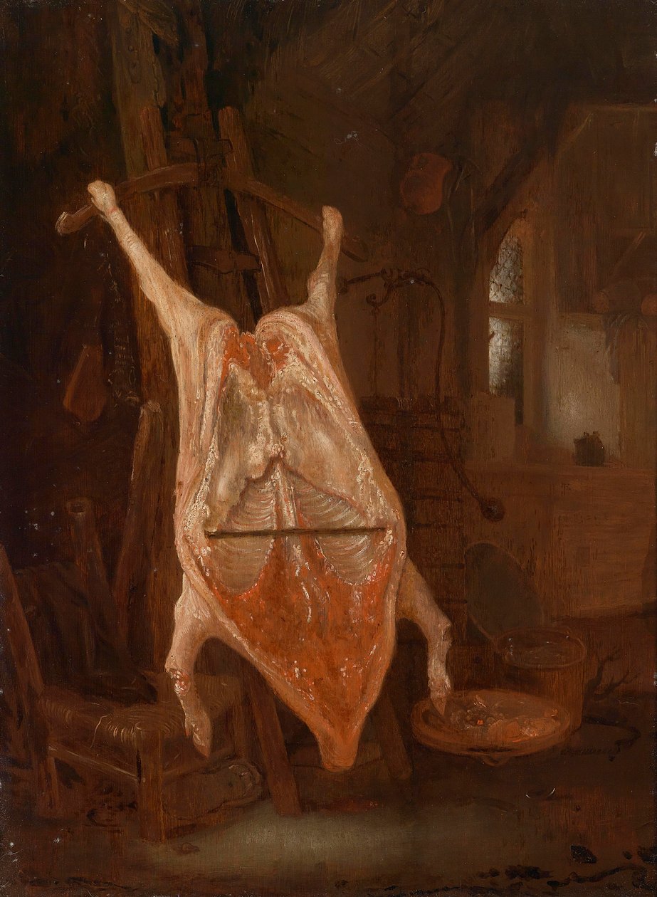 Zabita świnia autorstwa Circle of Isaac van Ostade