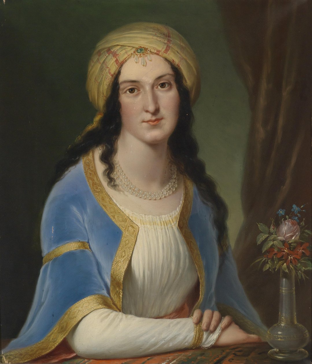 Portret damy w turbanie autorstwa Circle of Josef Grassi