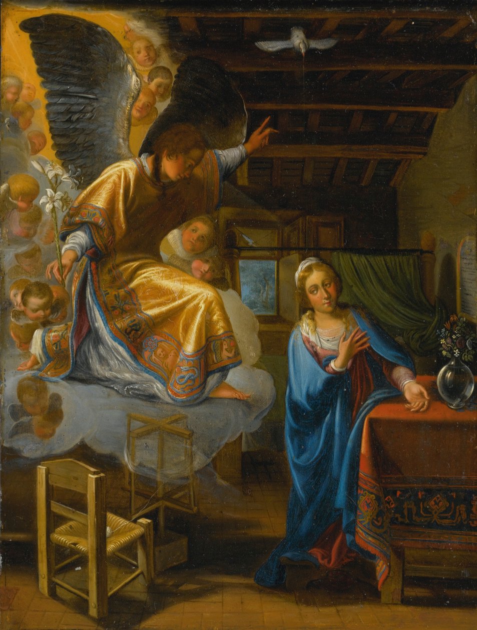 Zwiastowanie autorstwa Circle of Adam Elsheimer