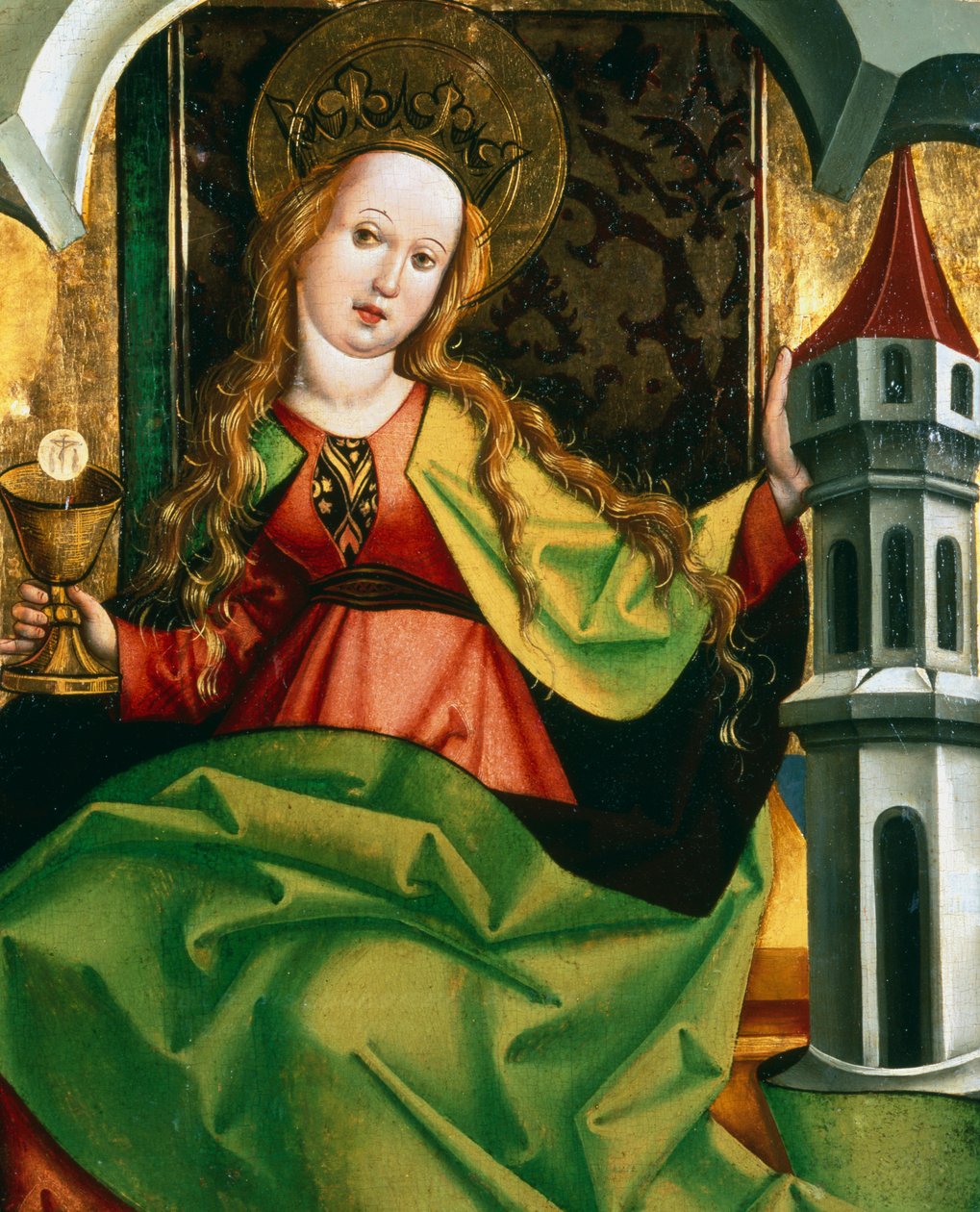 "Święta Barbara", c1495-c1519 autorstwa Circle of Jan Polak