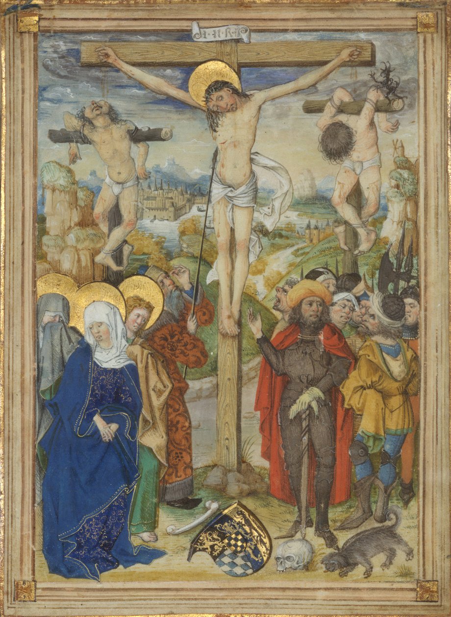 Ukrzyżowanie, 1481-82. autorstwa Circle of the Housebook Master