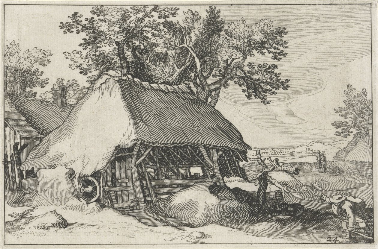 Gospodarstwo rolne Krajobrazy z farmami (tytuł serii) autorstwa Claes Jansz. Visscher (II)
