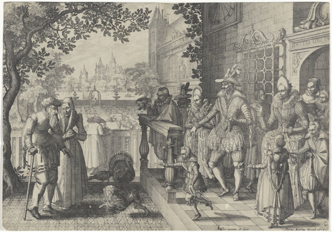 Bogate dzieci, biedni rodzice autorstwa Claes Jansz. Visscher (II)