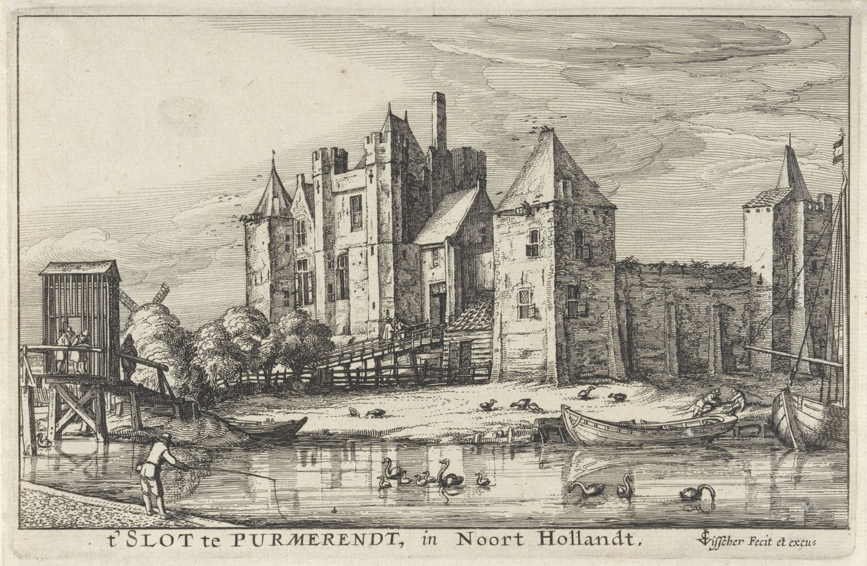 Zamek Purmersteijn w Purmerend autorstwa Claes Jansz. Visscher (II)