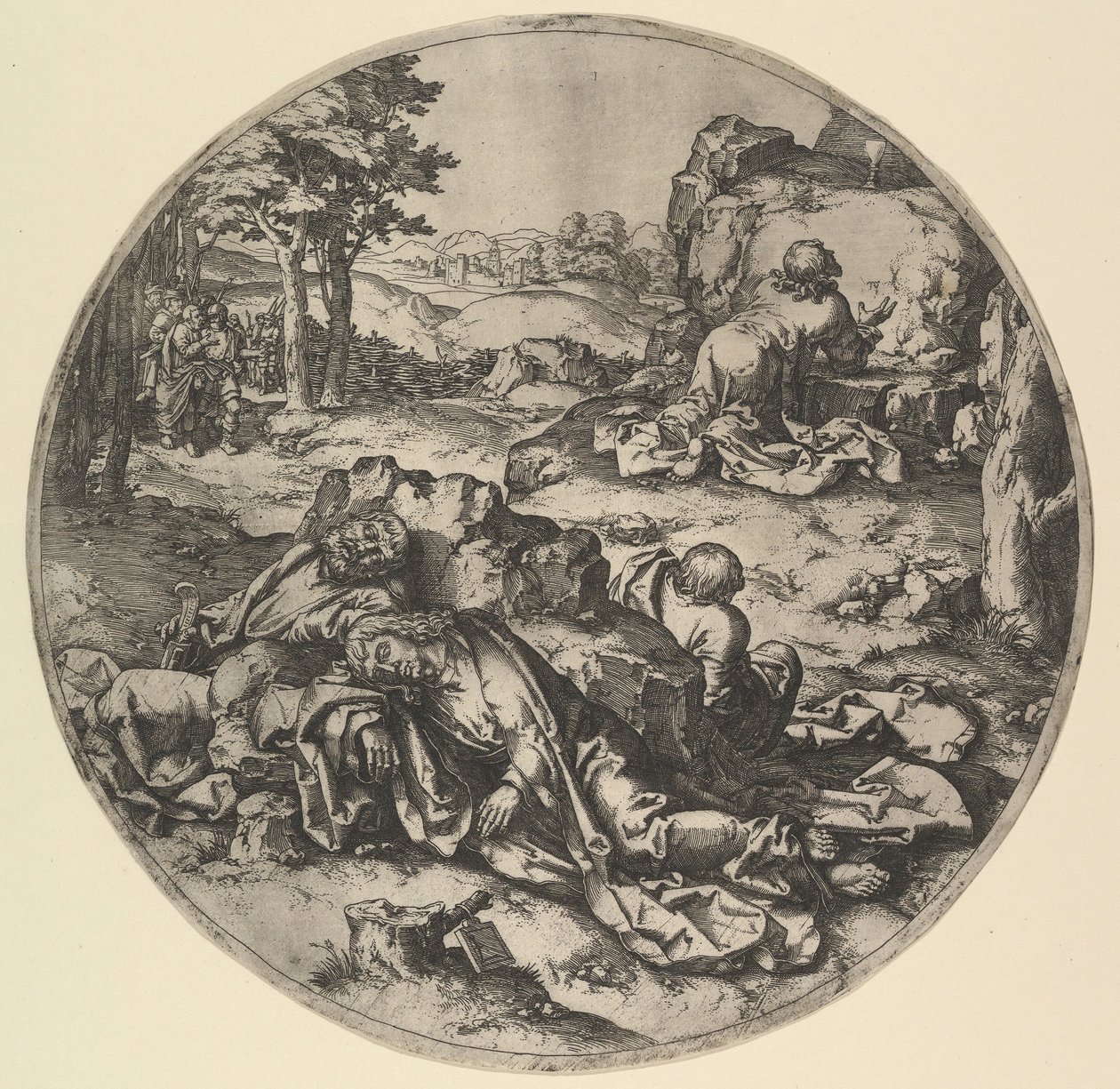 Kopia Chrystusa w Getsemani, XVII wiek. autorstwa Claes Jansz Visscher