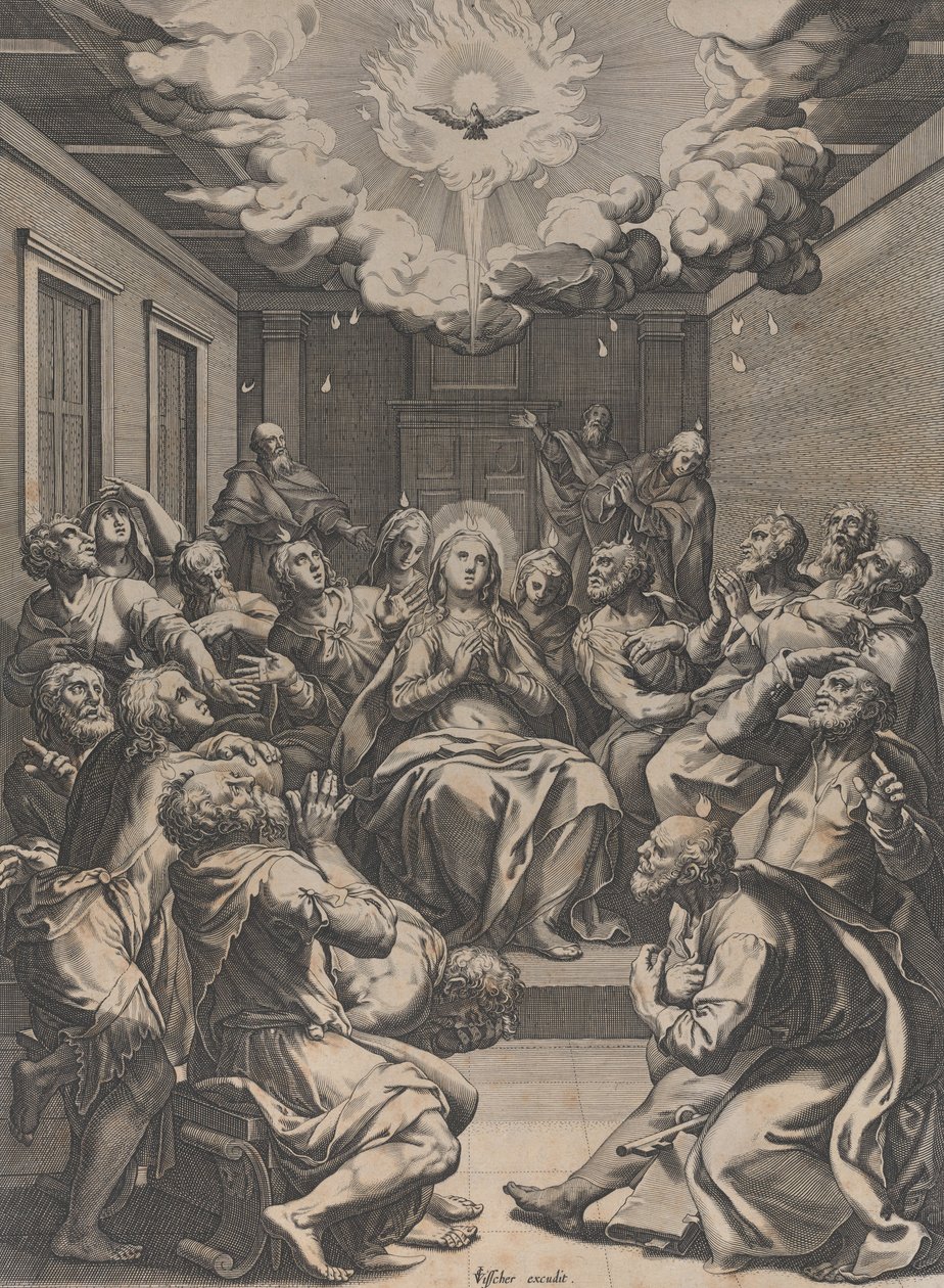 Pięćdziesiątnica, 1574. autorstwa Claes Jansz Visscher