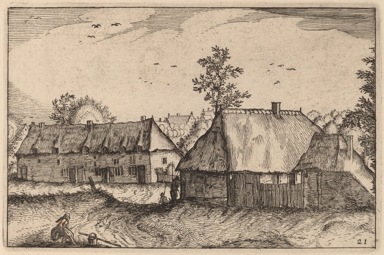 Duże szopy autorstwa Claes Jansz Visscher after Johannes van Doetechum, the Elder after Lucas