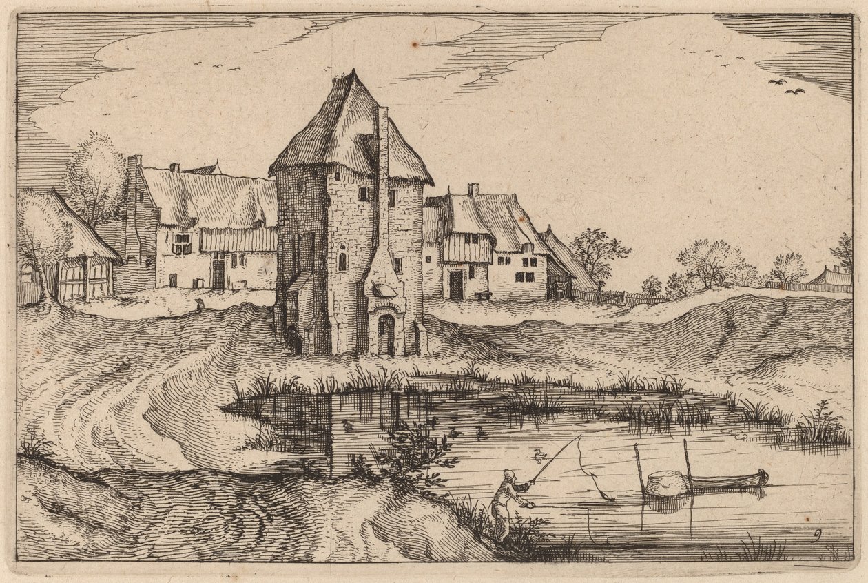 Staw autorstwa Claes Jansz Visscher after Johannes van Doetechum, the Elder after Lucas