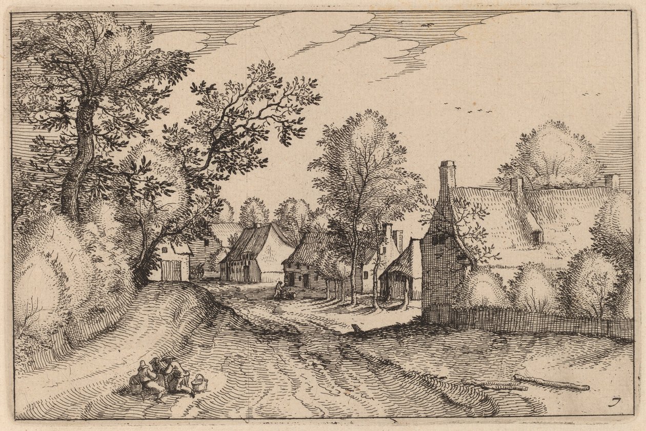 Wiejska Droga autorstwa Claes Jansz Visscher after Johannes van Doetechum, the Elder after Lucas