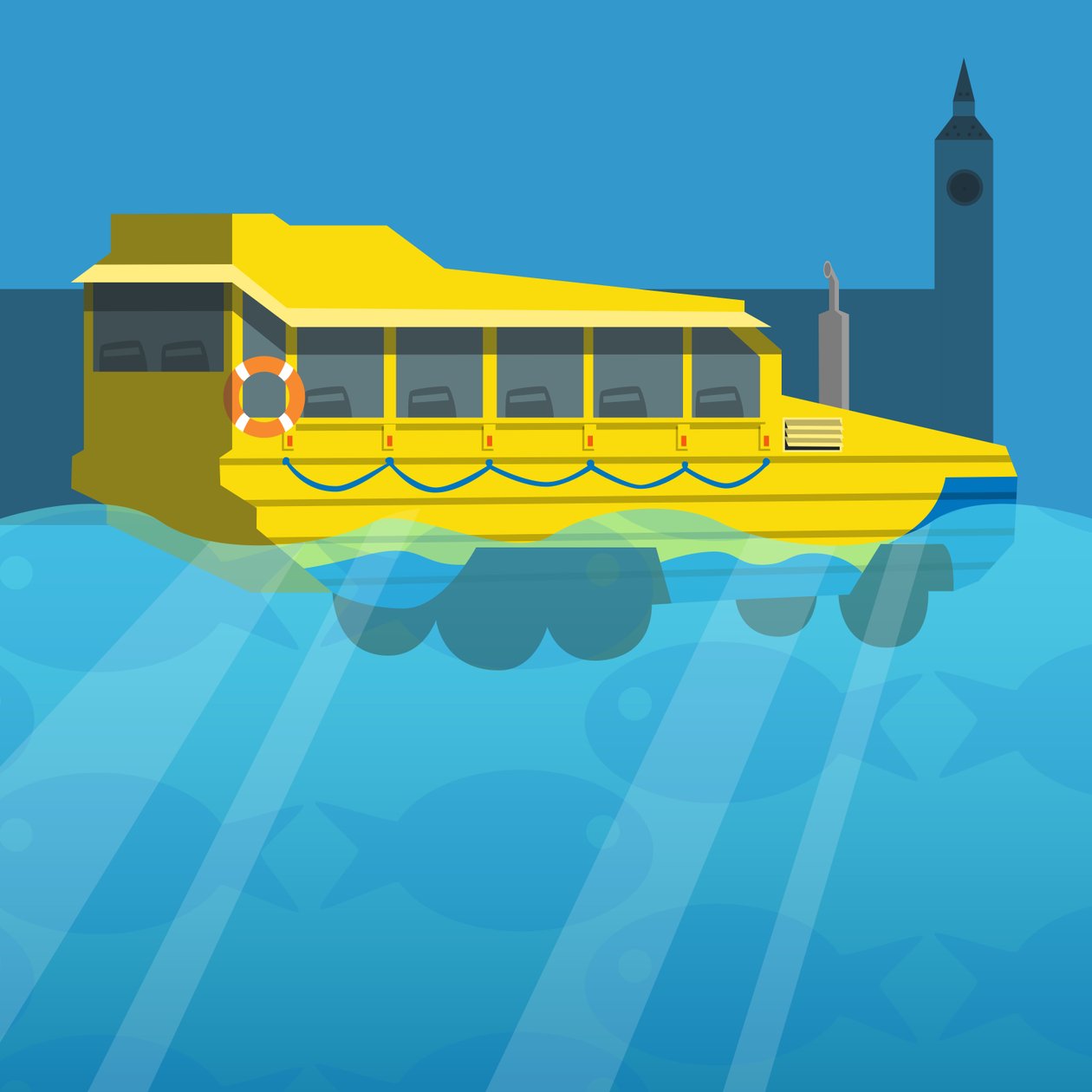 Amphibious London Duck Tour Bus autorstwa Claire Huntley