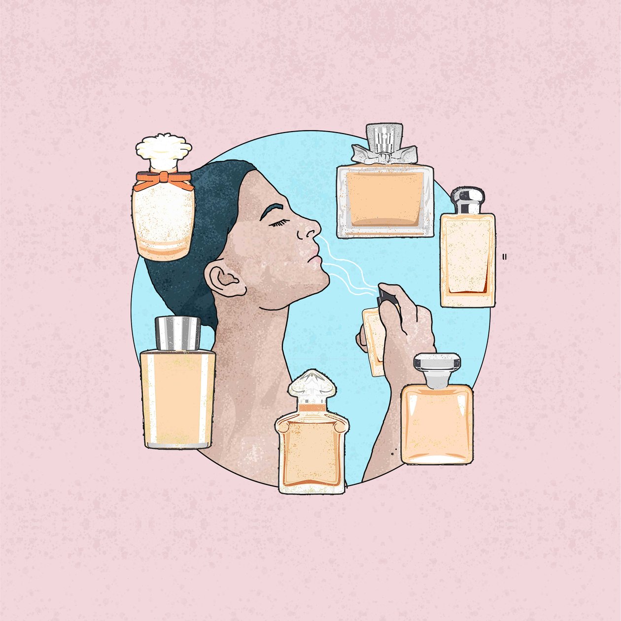 Licznik perfum, 2024 (cyfrowy) autorstwa Claire Huntley