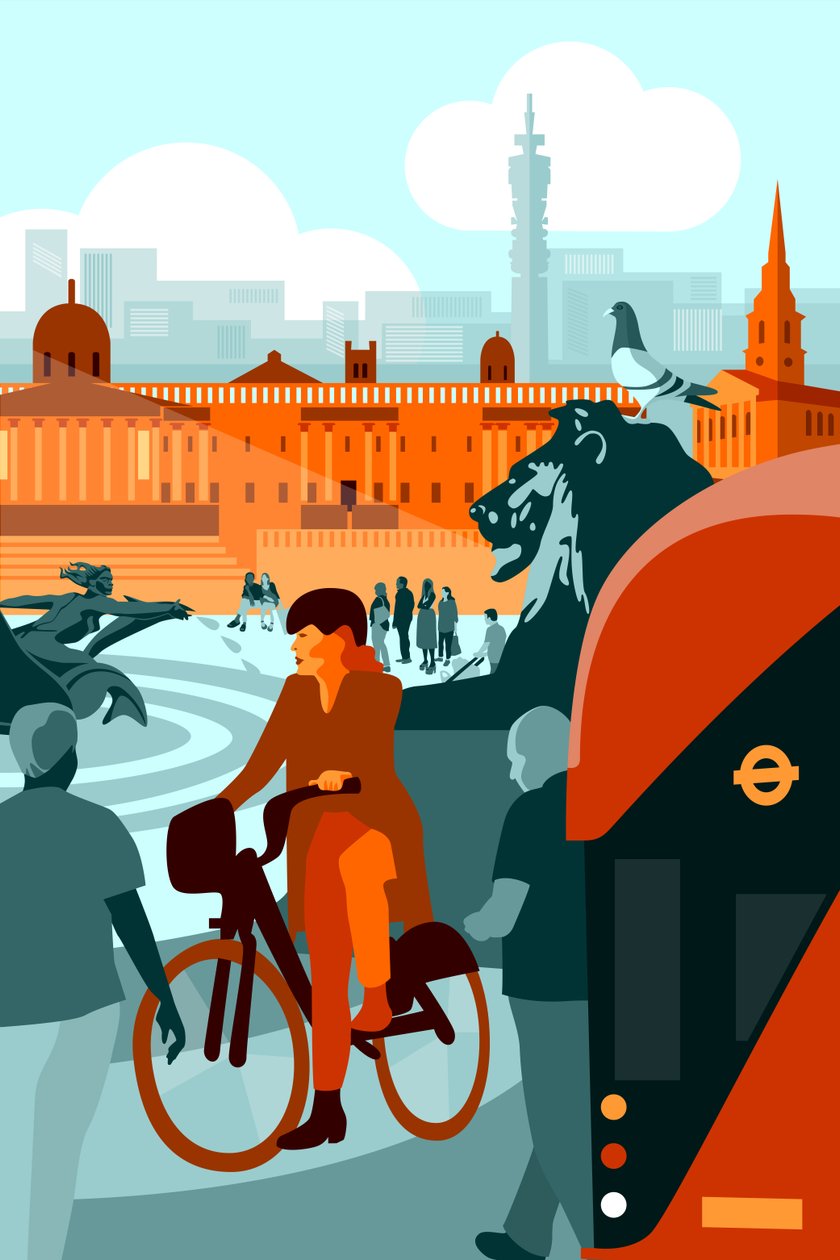 Trafalgar Square, Londyn autorstwa Claire Huntley