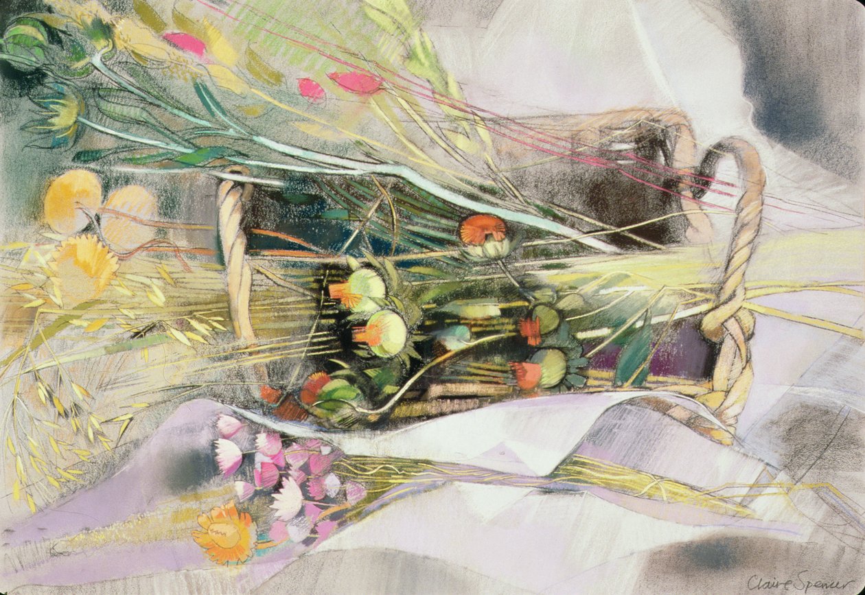 Kosz suszonych kwiatów ( autorstwa Claire Spencer