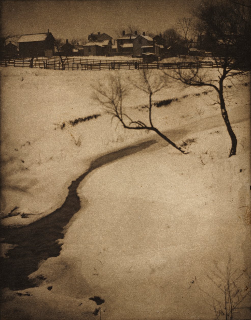 Pejzaż zimowy, ok. godz. 1900. autorstwa Clarence H. White